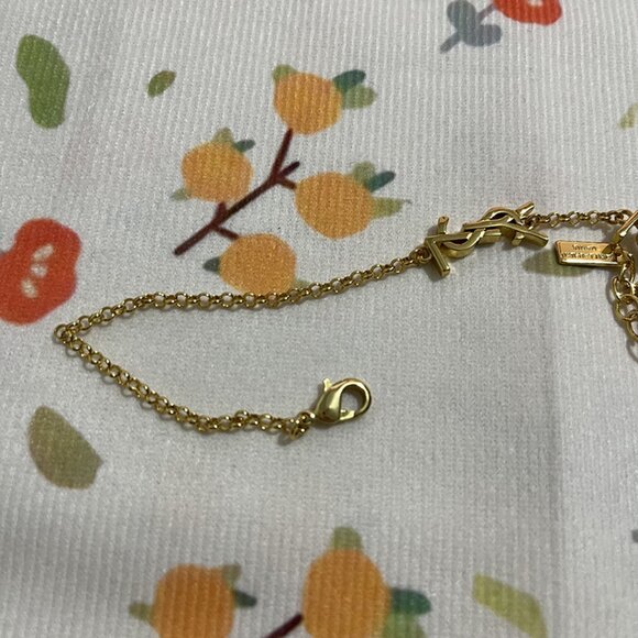 Saint Laurent Gold-Plated YSL Necklace - Picture 2 of 5